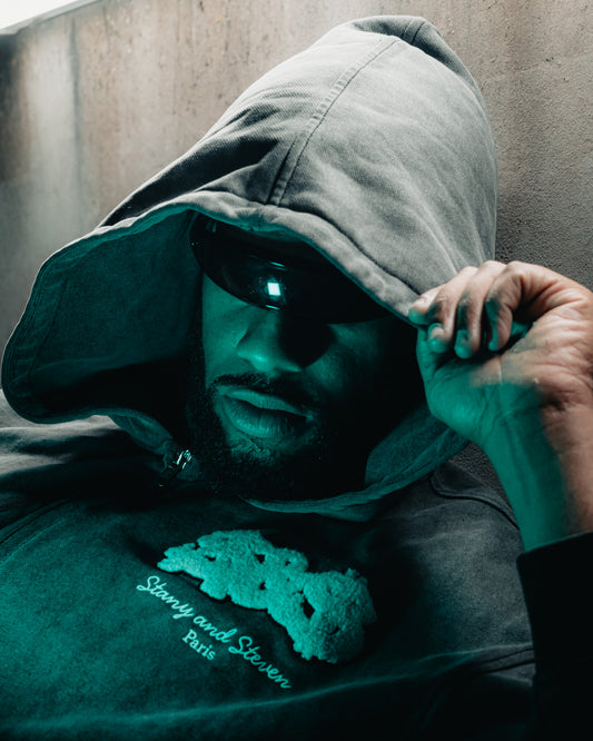 Slide Acid Wash Hoddie