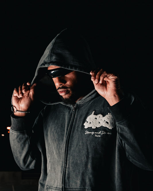 Slide Acid Wash Hoddie